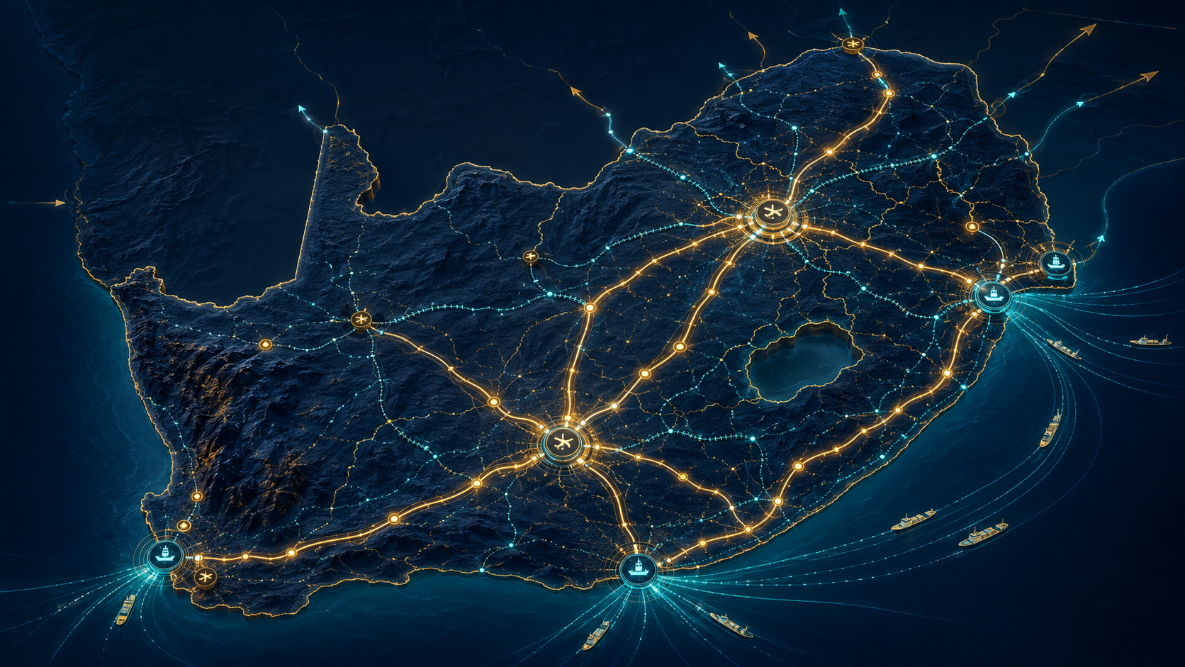 South Africa integrated network concept map